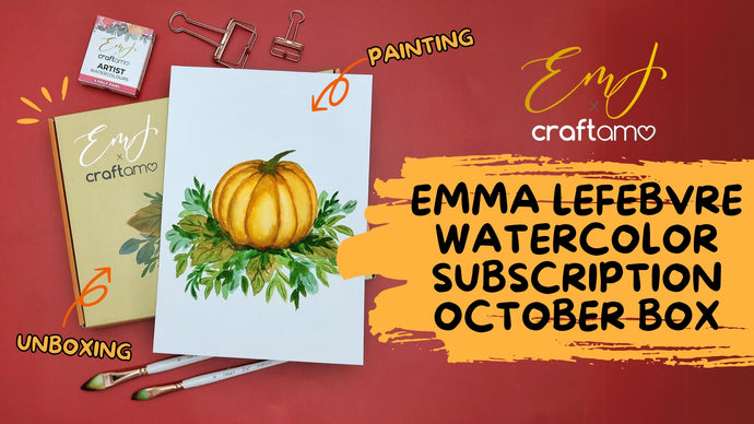 Unboxing Emma Lefebvre X Craftamo Watercolour Subscription October Box